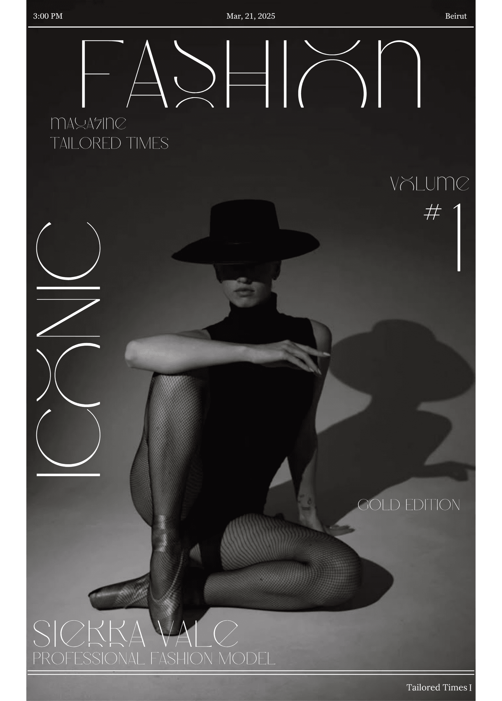 Fashion Magazine template front page