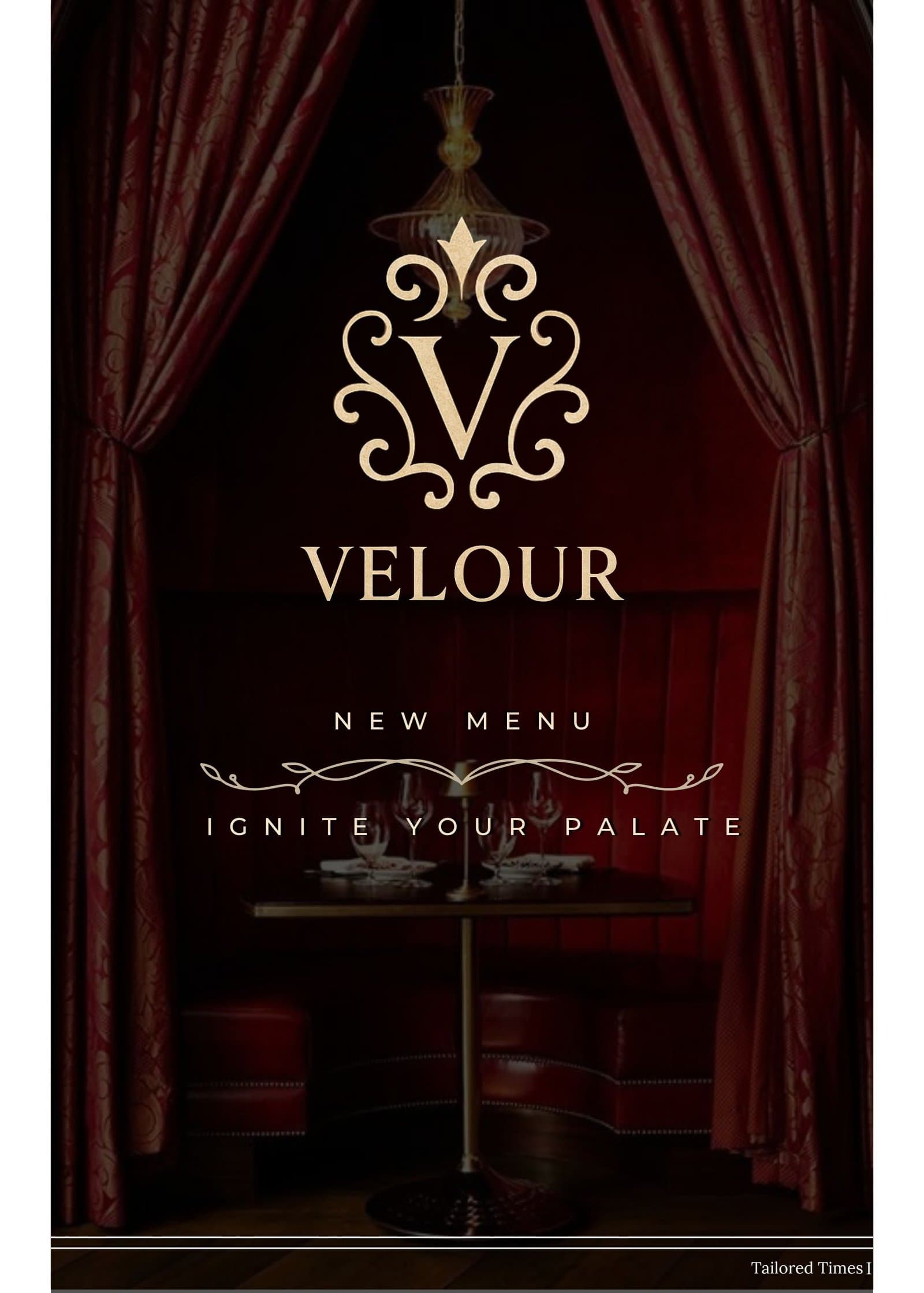 Menu template front page
