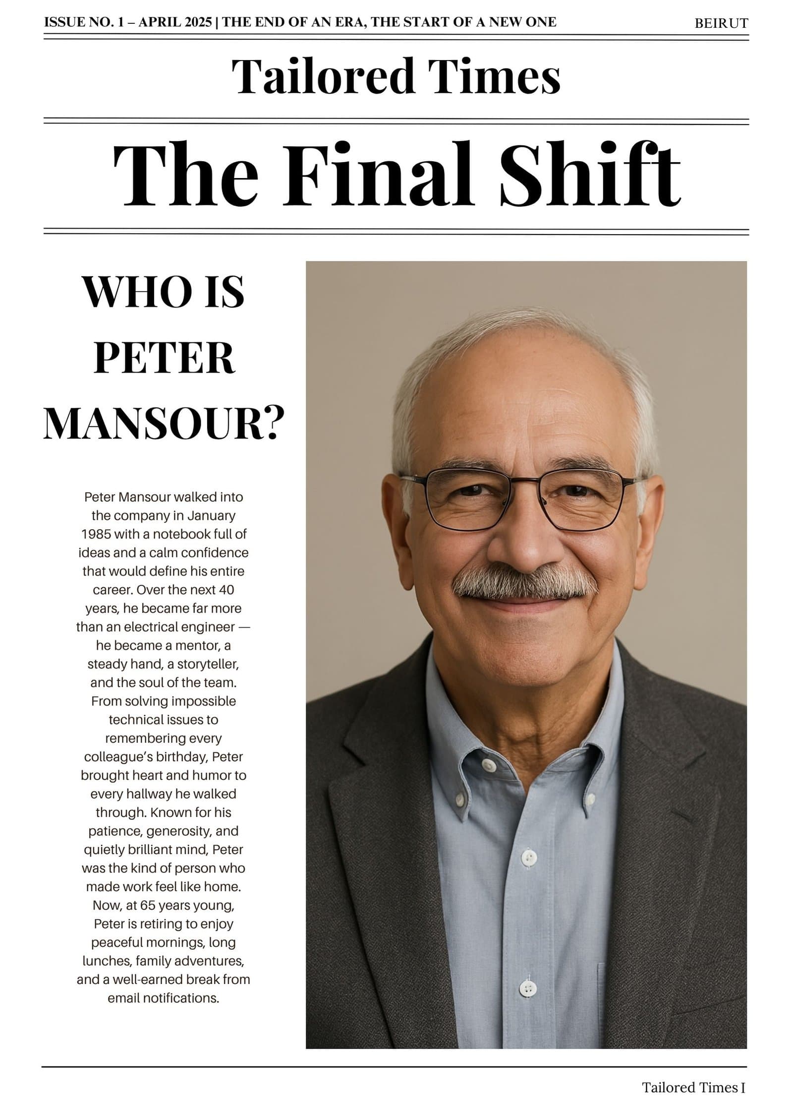 Retirement template front page